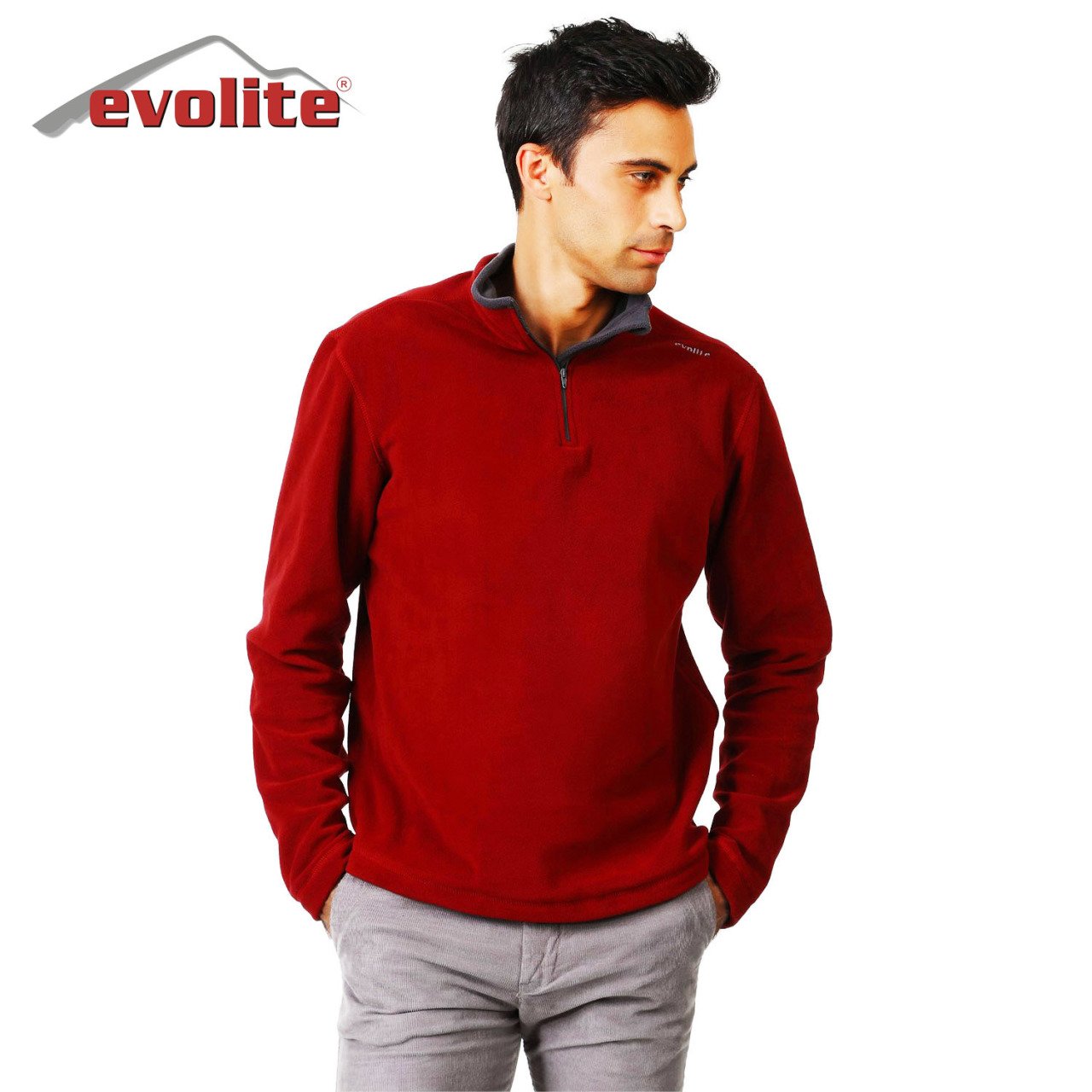Evolite Fuga Bay Mikro Polar Sweater - Bordo M