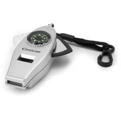 Coghlans Altı Fonksiyonlu Düdük (LED Işık, Pusula, Büyüteç, Termometre,Kordon klips ve Sinyal Ayna)