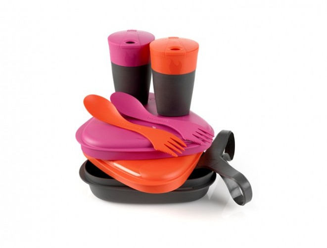 Light My Fire® Pack'n Eat 2 Kişilik Yemek Seti Fuşya-Turuncu