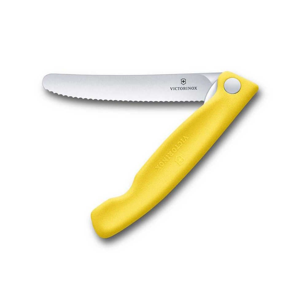 Victorinox 6.7836.F8B 11cm Sarı Tırtıklı Katlanabilir Domates Bıçağı