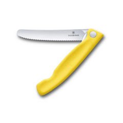 Victorinox 6.7836.F8B 11cm Sarı Tırtıklı Katlanabilir Domates Bıçağı