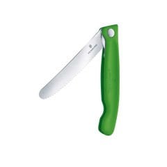 Victorinox 6.7836.F4B 11cm Yeşil Tırtıklı Katlanabilir Domates Bıçağı