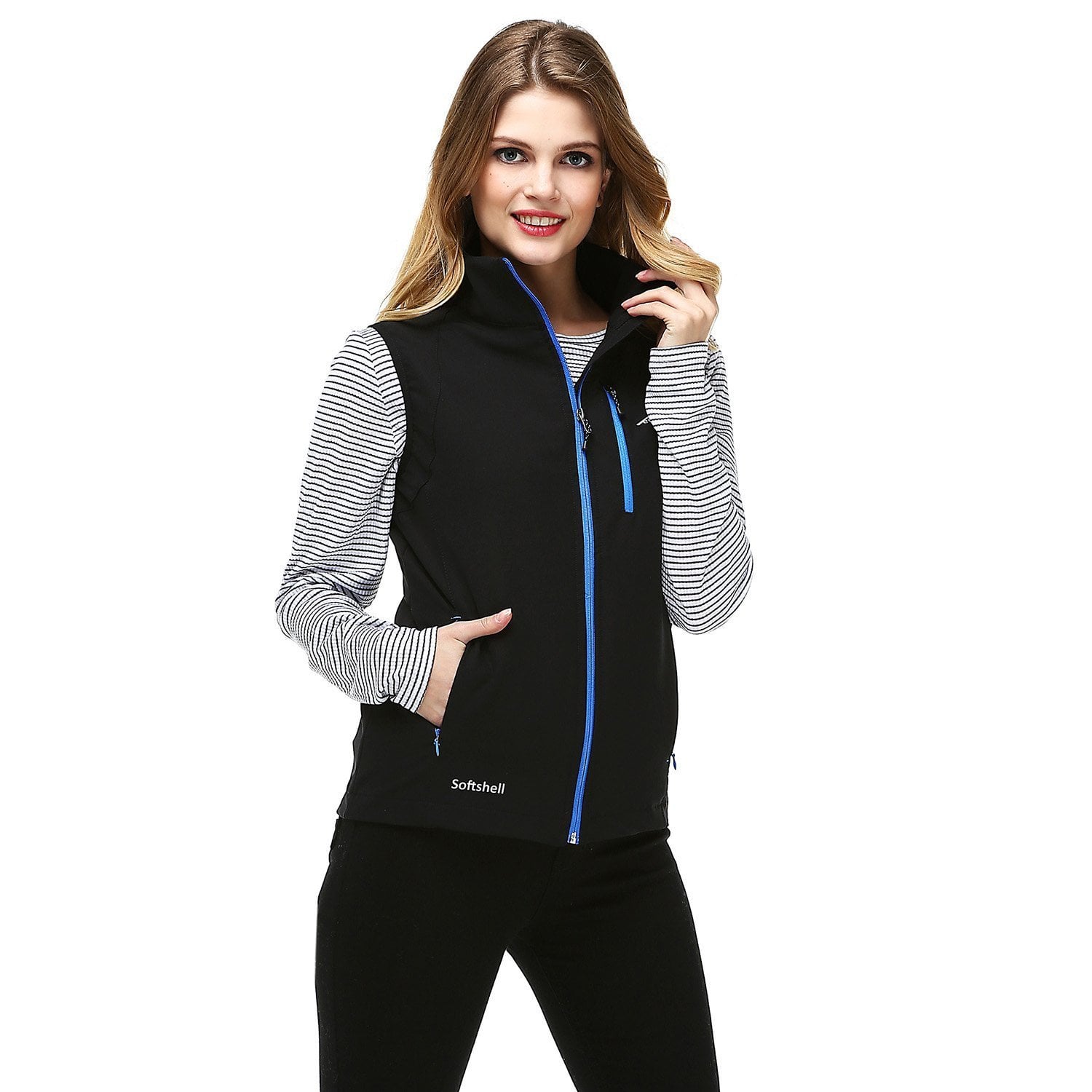 Evolite Neon Softshell Bayan Yelek - Mavi XS