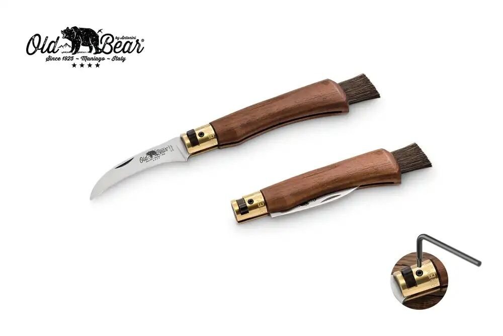 Antonini Old Bear 6cm Ceviz Ağacı Saplı Mantar Çakısı