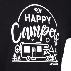 Evolite Happy Campers T-shirt-Siyah XS