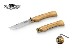 Antonini Old Bear 10cm Zeytin Ağacı Saplı XL Çakı