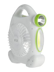 Çok Fonksiyonlu USB Şarjlı Fener + Fan