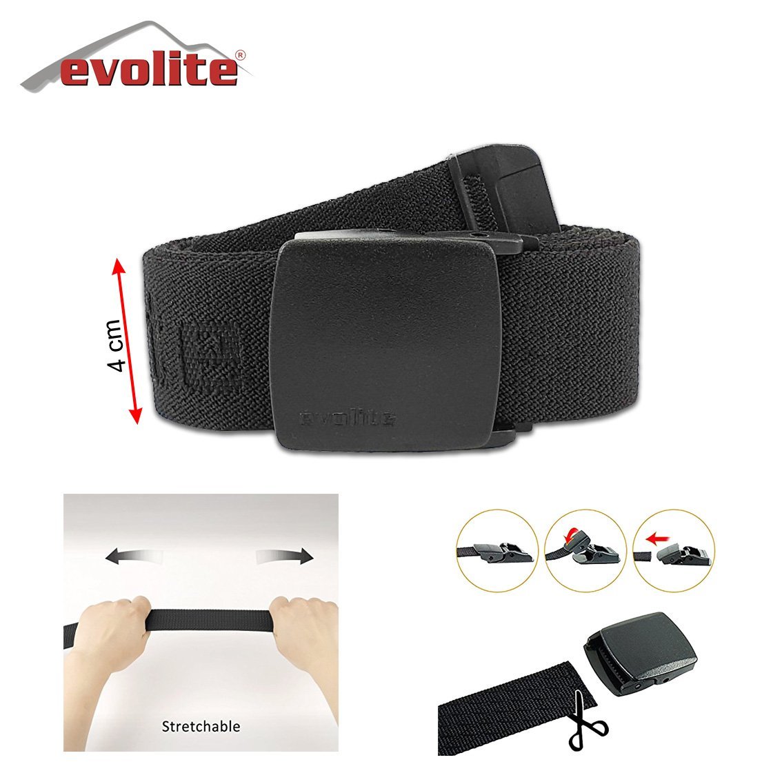 Evolite Outdoor Stretch Kemer 4cm 125