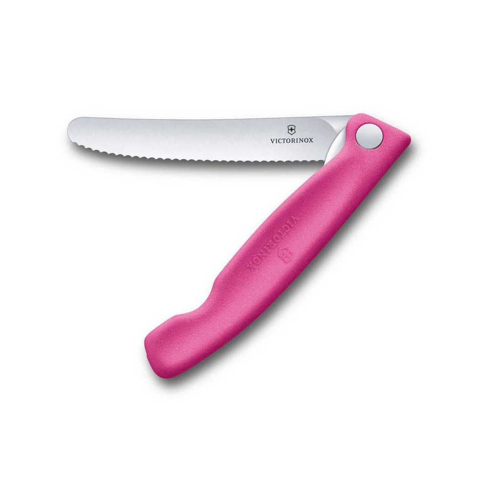 ​​​​​​​​​​​​​​​​​​​​​​​​​​​​​​​​Victorinox 6.7836.F5B 11cm Pembe Tırtıklı Katlanabilir Domates Bıçağı