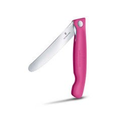 ​​​​​​​​​​​​​​​​​​​​​​​​​​​​​​​​Victorinox 6.7836.F5B 11cm Pembe Tırtıklı Katlanabilir Domates Bıçağı