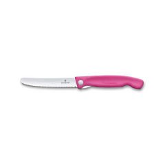 ​​​​​​​​​​​​​​​​​​​​​​​​​​​​​​​​Victorinox 6.7836.F5B 11cm Pembe Tırtıklı Katlanabilir Domates Bıçağı