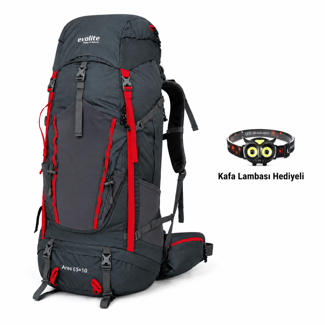 Evolite Ares 65+10L Sırt Çantası